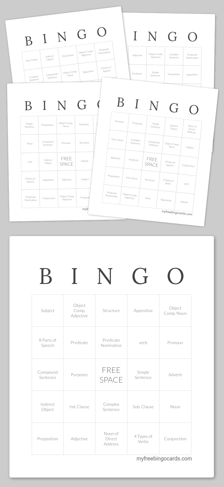 B I N G O Bingo | Classical Conversations | Bingo, Bingo Cards, Free - Free Printable Parts Of Speech Bingo