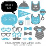 Baby Boy   Baby Shower Photo Booth Props Kit   20 Count | Clip Art   Free Printable Boy Baby Shower Photo Booth Props