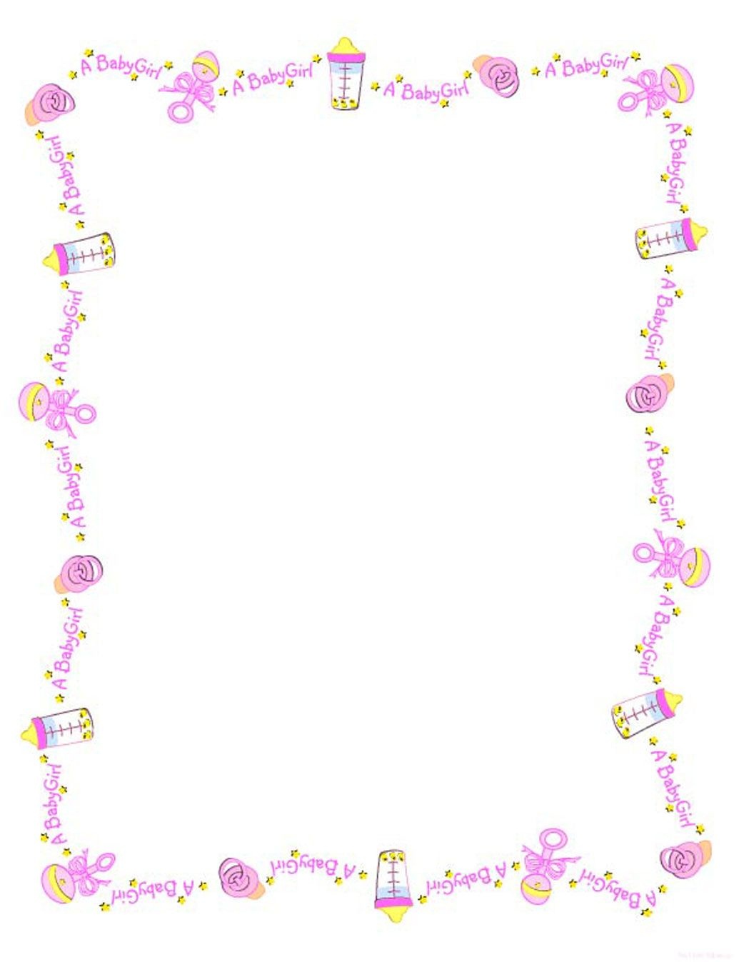 Baby Girl Borders Clipart - Clipart Kid | Projects | Baby Shawer - Free Printable Baby Borders For Paper