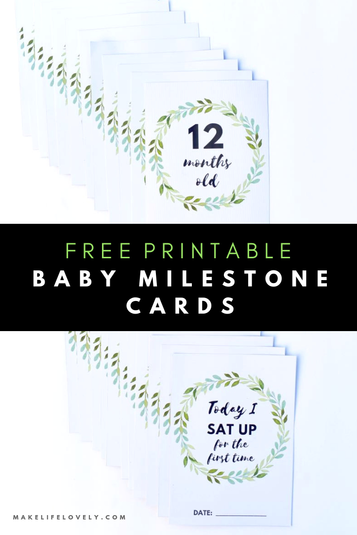 Baby Milestone Cards {Beautiful Free Printables!} - Free Printable Baby Cards