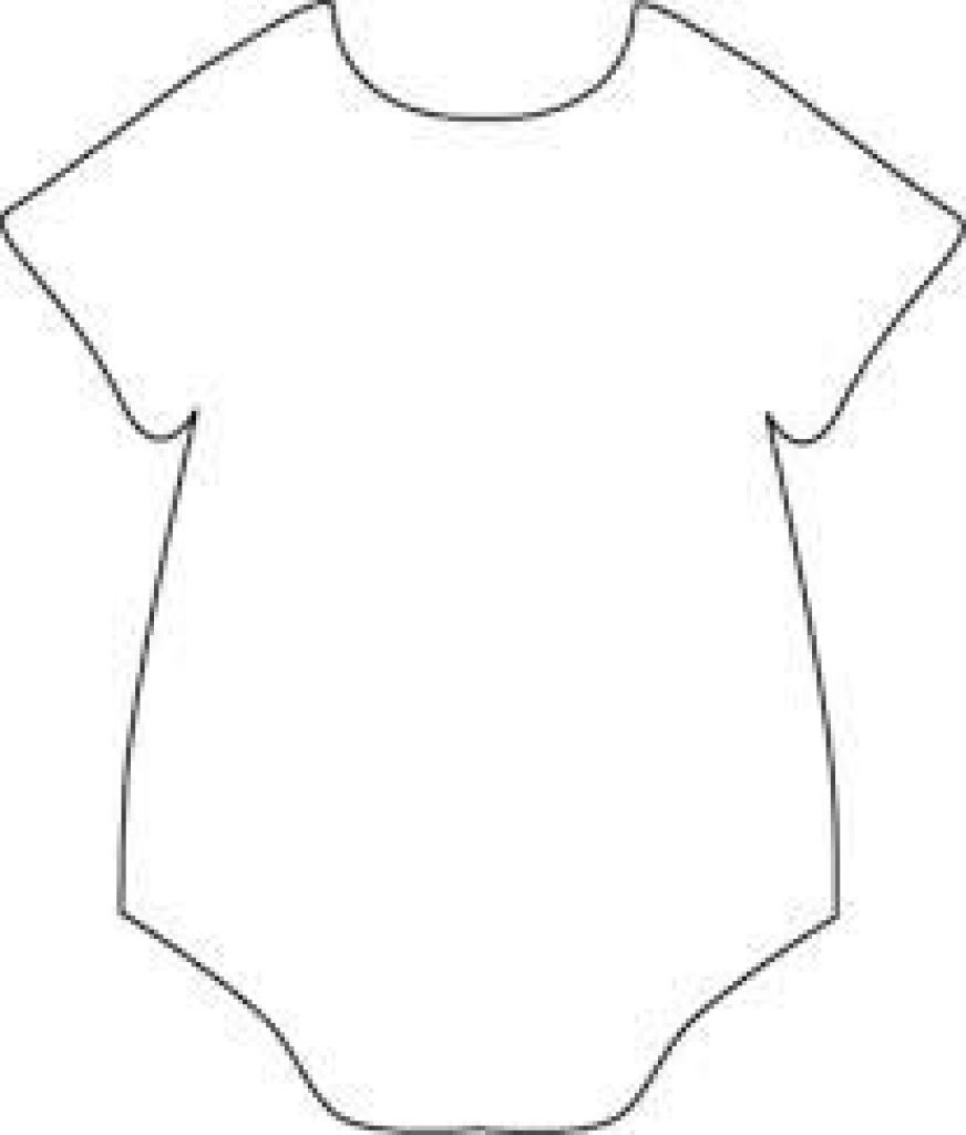 Baby Onesie Drawing At Getdrawings | Free For Personal Use Baby - Free Printable Baby Onesie Template