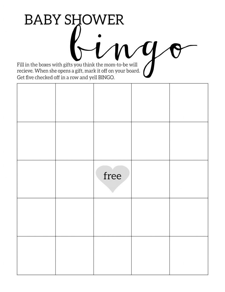 Baby Shower Bingo Printable Cards Template | Baby Shower Ideas - Free Printable Baby Shower Bingo Blank Cards