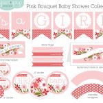 Baby Shower Decorations Printable Pink Bouquetpaperandpip   Free Baby Shower Printables Decorations