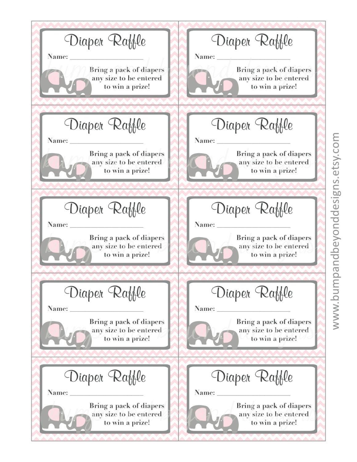 Free Printable Diaper Raffle Ticket Template Printable Free Templates 