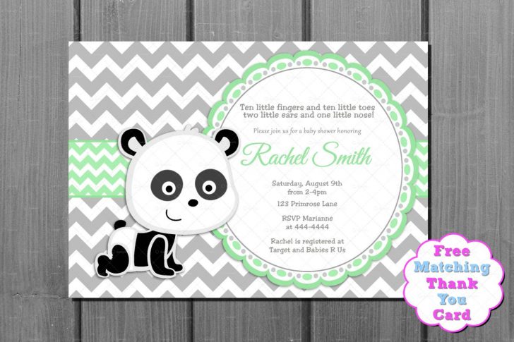 Panda Bear Invitations Free Printable