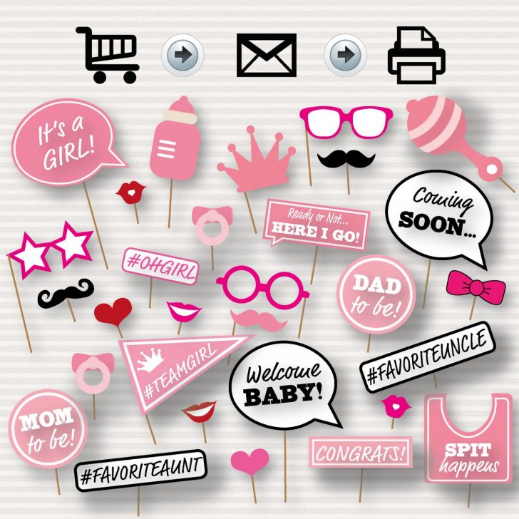 Free Printable Baby Shower Photo Booth Props