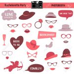Bachelorette Event, Hen Party, Bridal Shower Printable Glasses   Bachelorette Photo Booth Props Printable Free