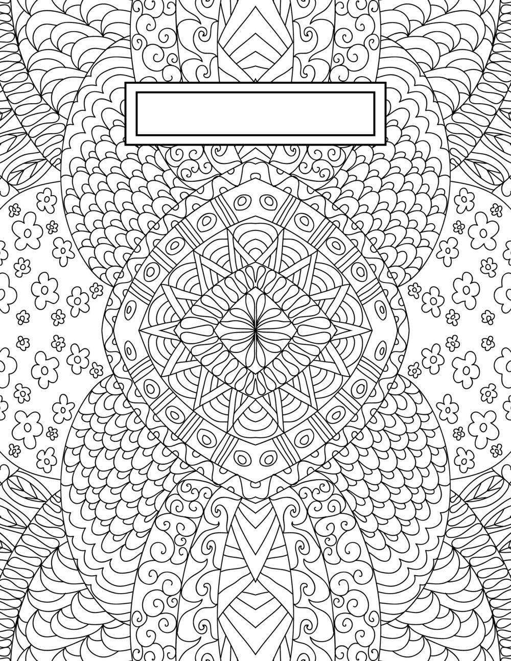 Back To School Binder Cover Adult Coloring Pages | Bullet Journaling - Free Printable Binder Covers To Color