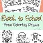 Back To School Free Coloring Page Set | Preschool Classroom | School   Free Printable Back To School Worksheets For Kindergarten