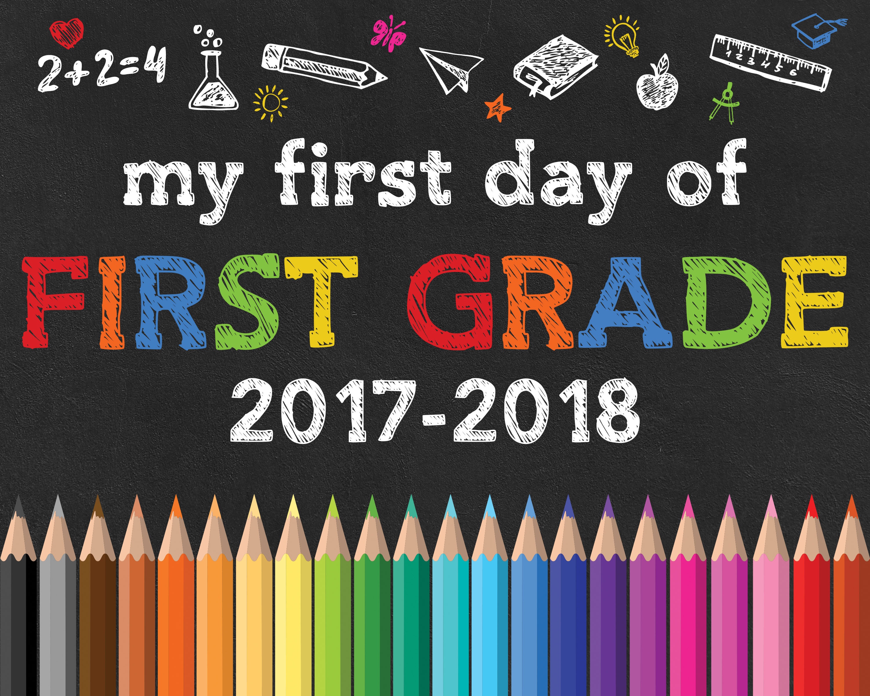 Back To School Free Printable Chalkboard Signs - The Cottage Market - Free Printable First Day Of School Signs 2017 2018