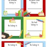 Back To School Labels For Kids | Printables, Freebies, Diy | School   Free Printable File Folder Labels