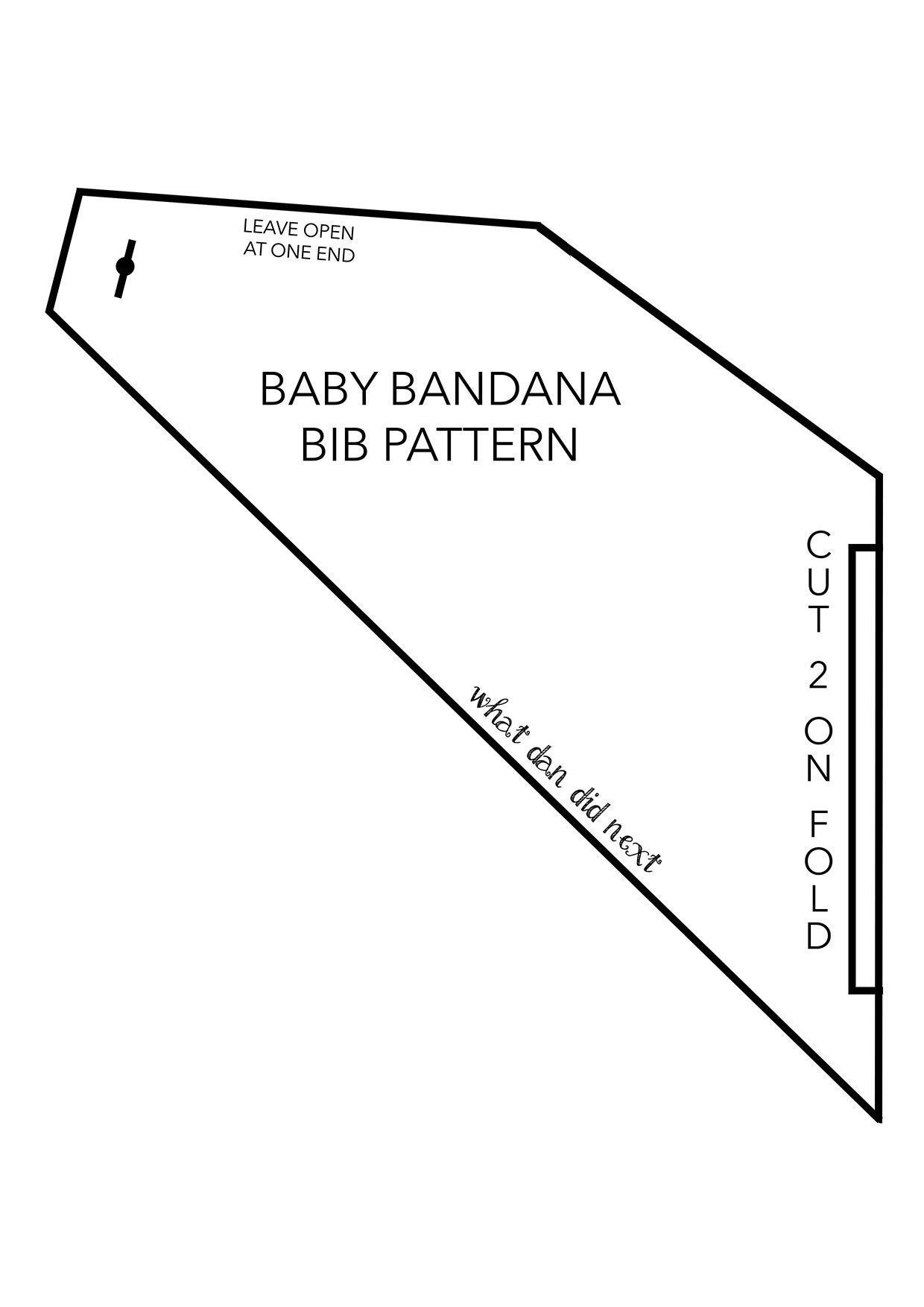 Bandana Bib Tutorial With Free Pdf Pattern In 2018 Baby Template - Free Printable Baby Bandana Bib Pattern