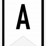 Banner Templates Free Printable Abc Letters   Triangle Letter Banner   Free Printable Abc Banner