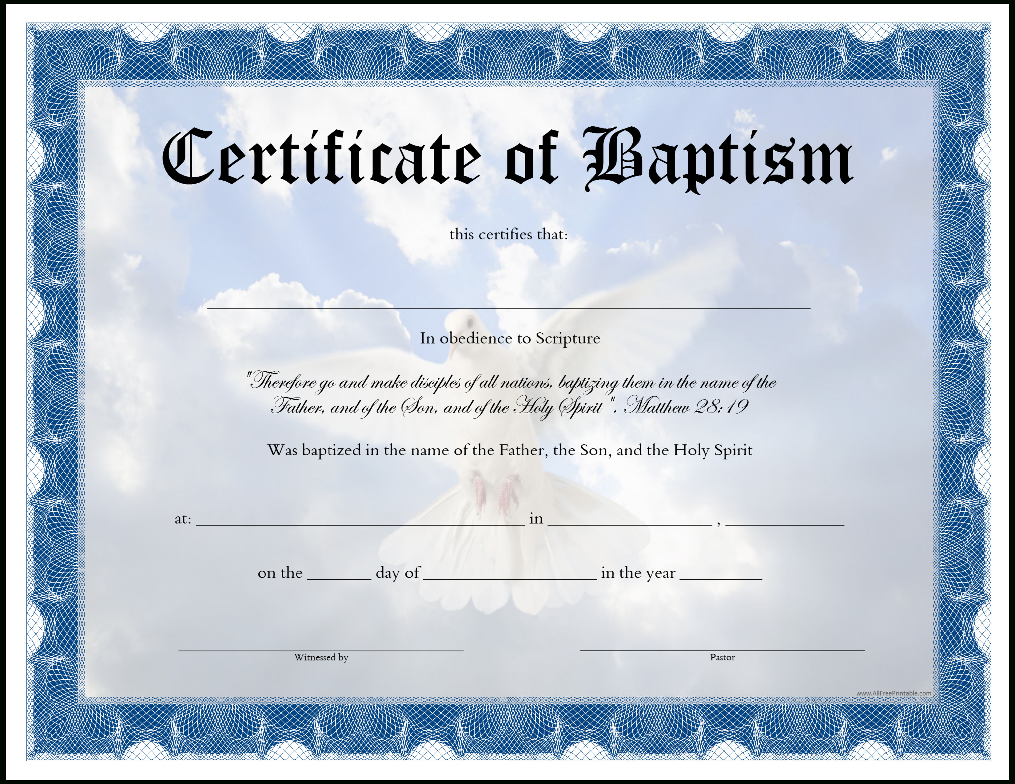 Baptism Certificate - How To Craft An Appealing Baptism Certificate - Free Printable Baptism Certificate
