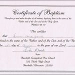 Baptism Certificates Free Online | Denver's Certificate Of Baptism   Free Baby Dedication Certificate Printable
