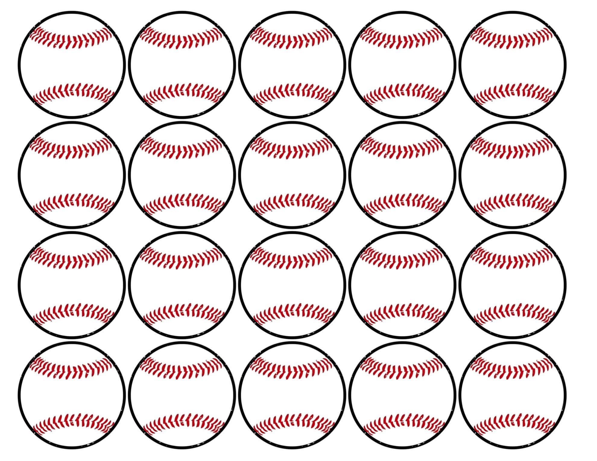 Baseball Cupcake Toppers Free Printable - Paper Trail Design - Free Baseball Printables