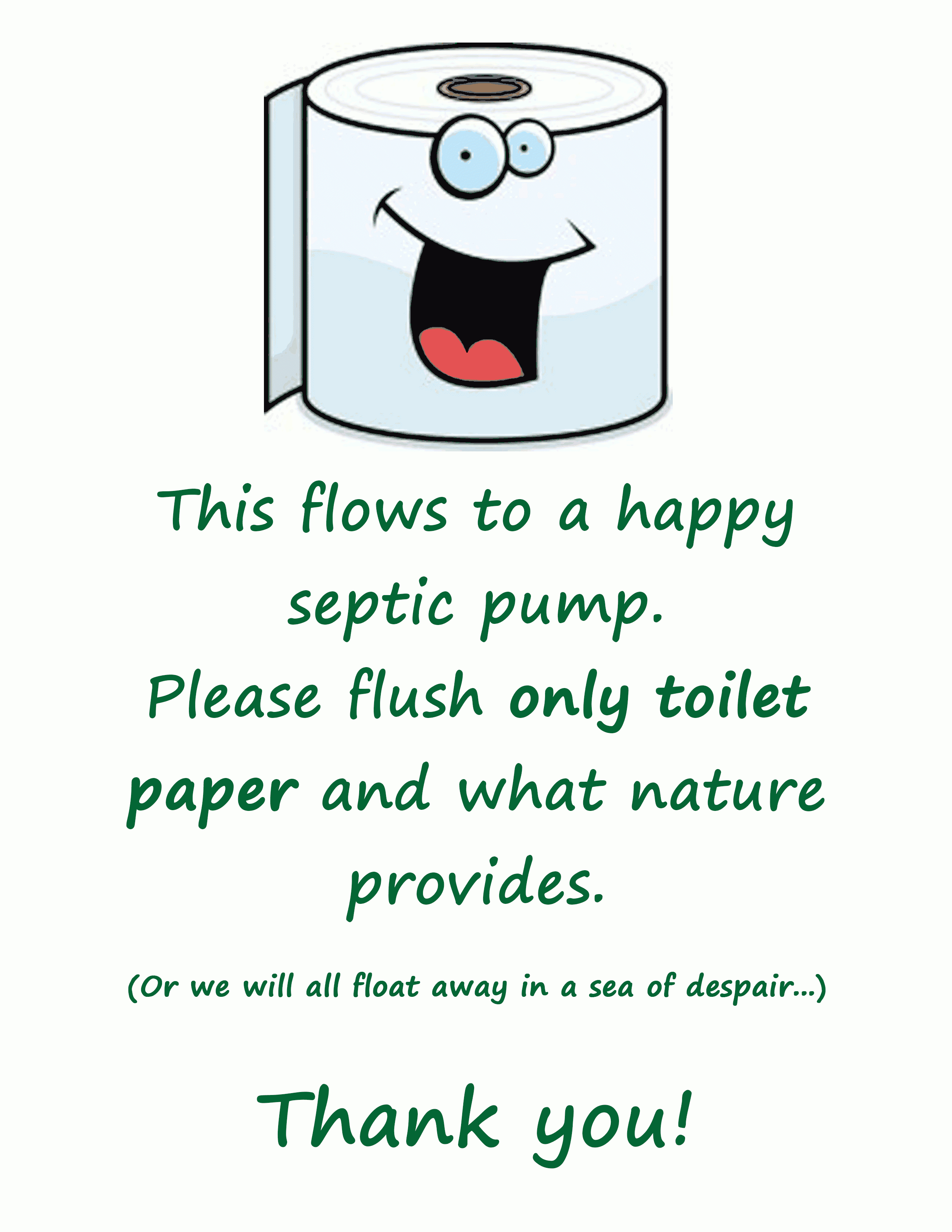 Bathroom Sign. Please Flush Only Toilet Paper, | Signs In 2019 - Free Printable Please Flush Toilet Sign