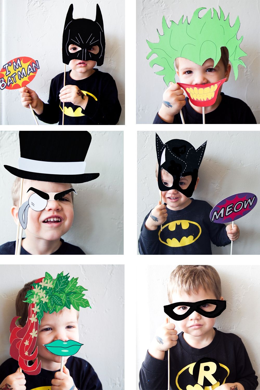 Batman Party With Free Photobooth Mask + Prop Printables | Party - Free Printable Superhero Photo Booth Props