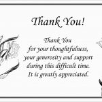 Beautiful Free Funeral Thank You Cards Templates | Best Of Template   Thank You Sympathy Cards Free Printable