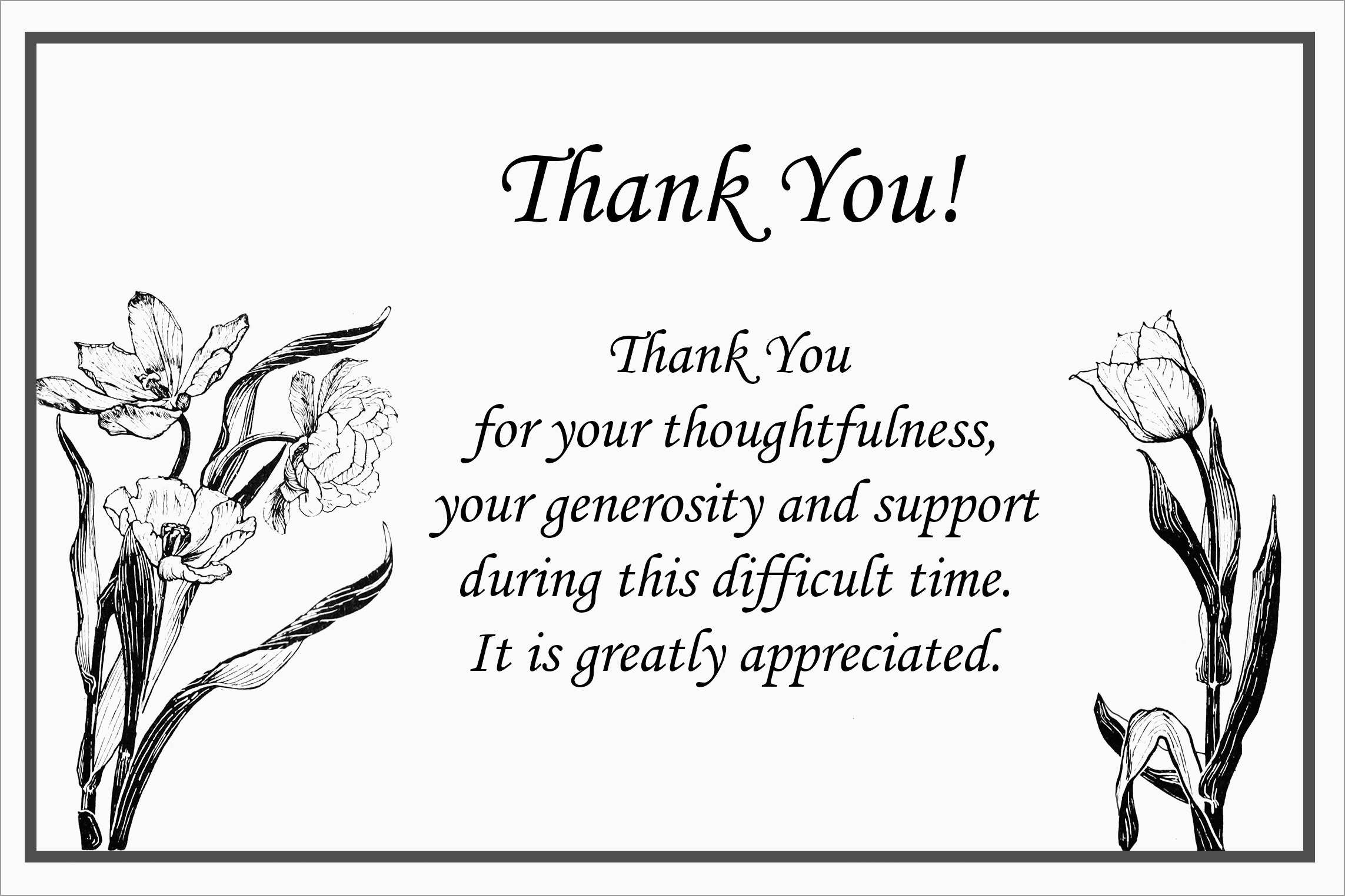 Beautiful Free Funeral Thank You Cards Templates | Best Of Template - Thank You Sympathy Cards Free Printable