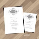Beautiful Wedding Monogram Free Invitation And Rsvp ← Wedding   Free Printable Monogram Wedding Invitation Templates