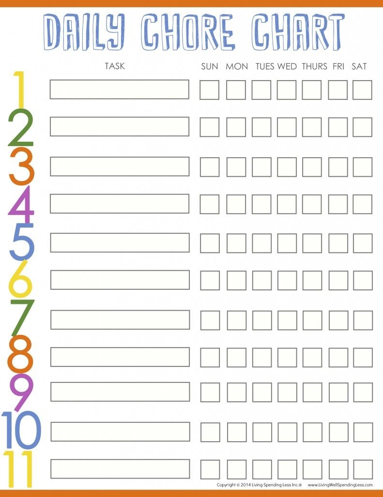Best Chore Charts For Kids | Matilda | Chore Chart Kids, Chores For - Free Printable Kids To Do List