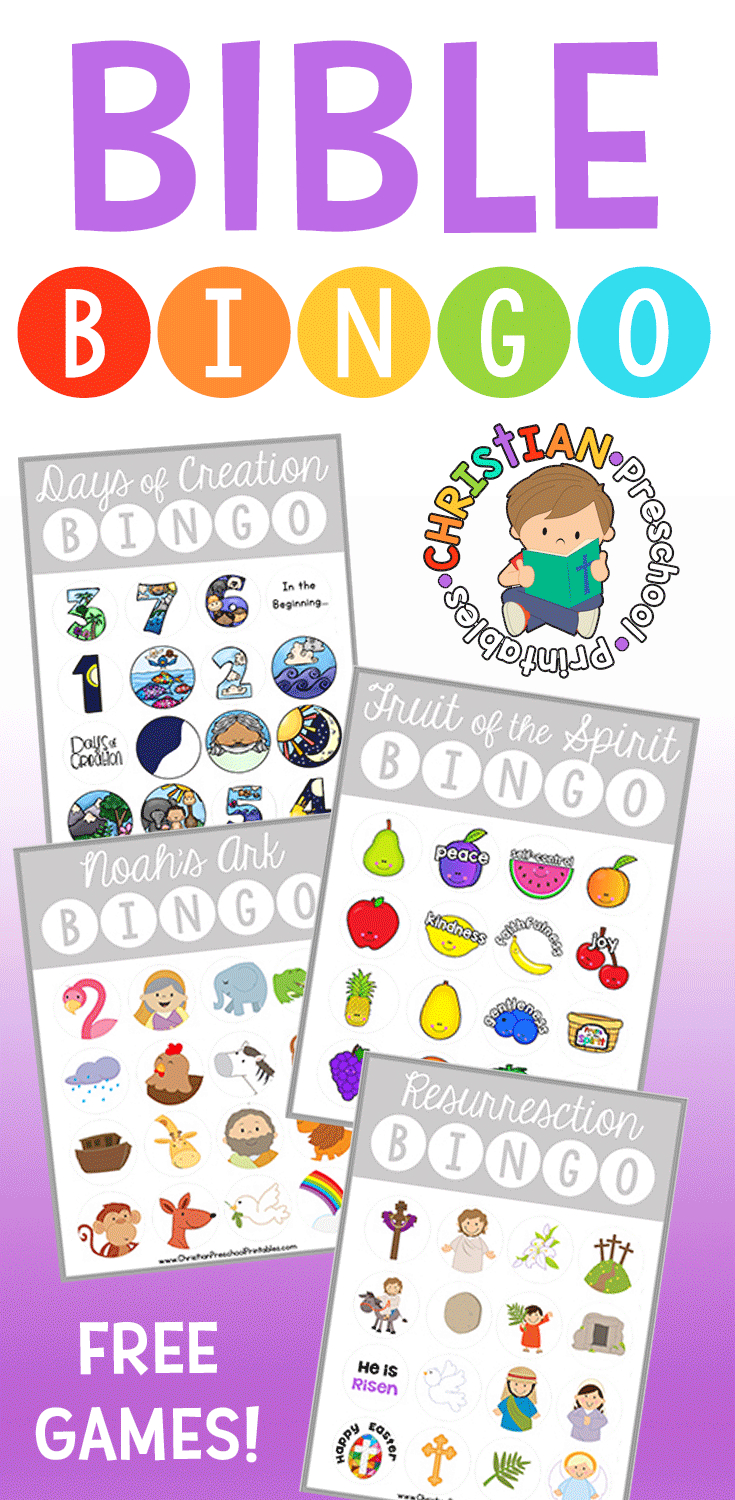 Bible Bingo - Christian Preschool Printables - Bible Bingo Free Printables