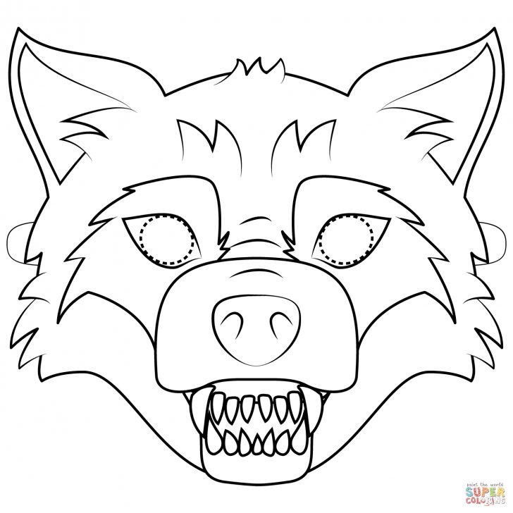 Free Printable Wolf Face Mask