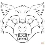 Big Bad Wolf Mask Coloring Page | Free Printable Coloring Pages   Free Printable Wolf Mask