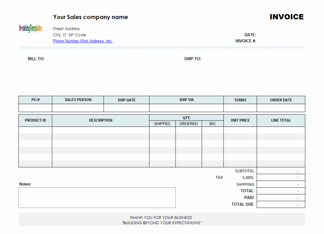 Billing Invoices Free Printable Invoice Template Excel Download - Free Printable Invoice Template Excel