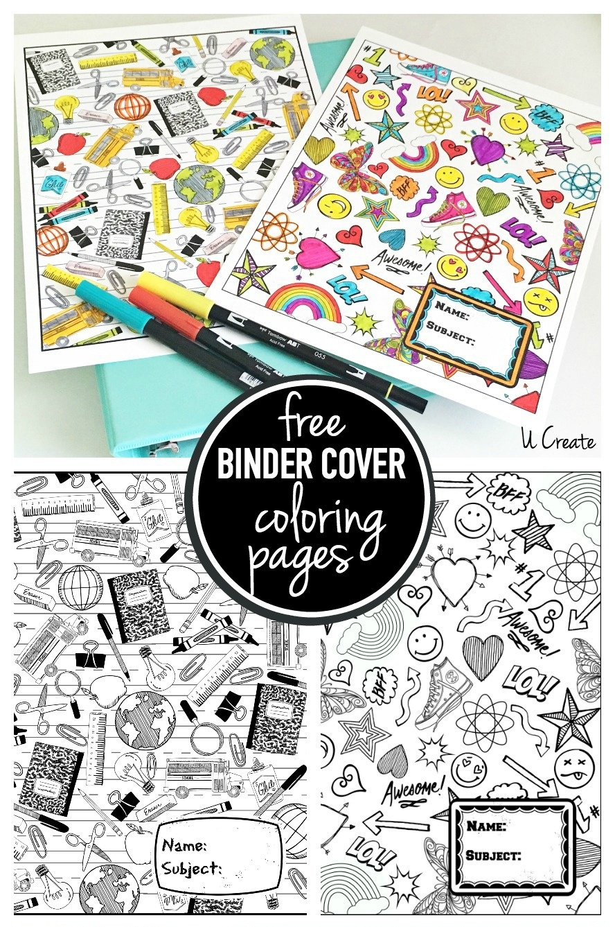 Binder Cover Coloring Pages - Free Printable Binder Covers To Color