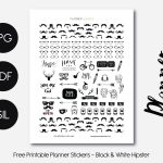 Black & White Hipster – Planner Addiction   Free Black And White Printables