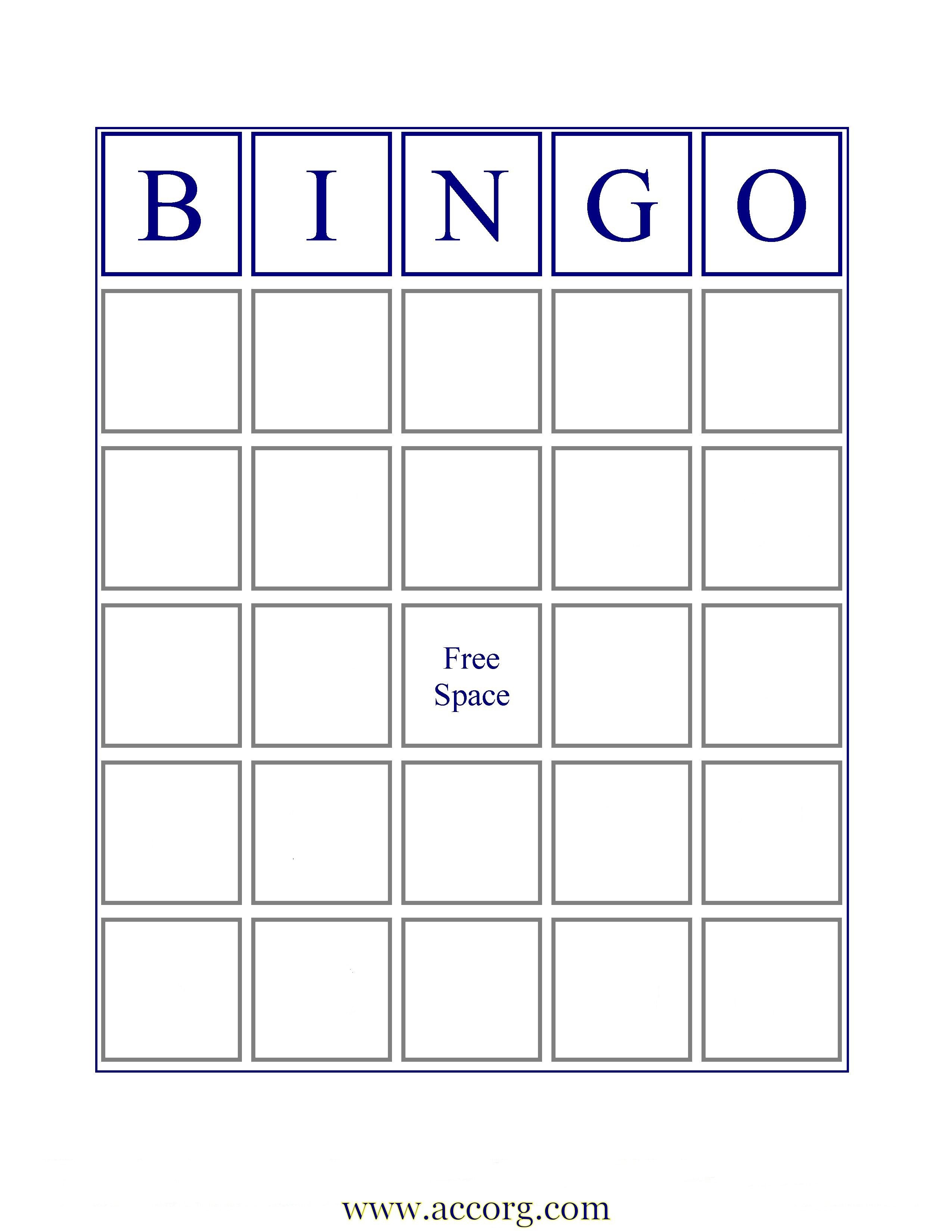 Blank Bingo Cards | If You Want An Image Of A Standard Bingo Card - Free Printable Blank Bingo Cards For Teachers