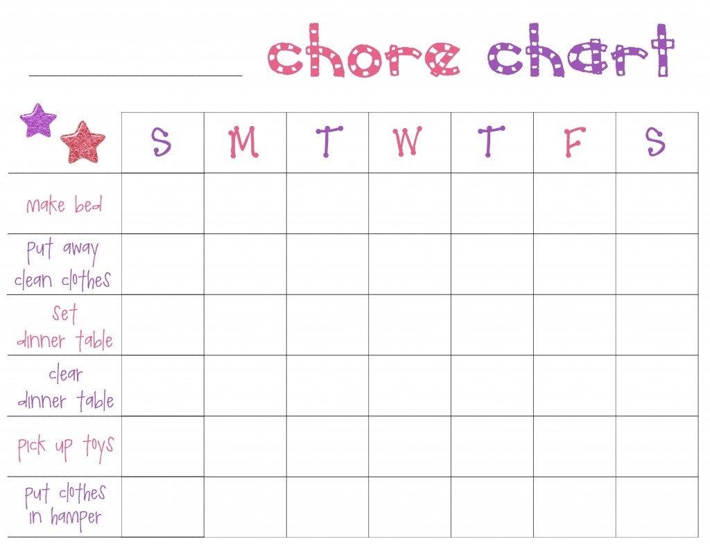 Blank Chore List Printable - Demir.iso-Consulting.co - Free Editable Printable Chore Charts