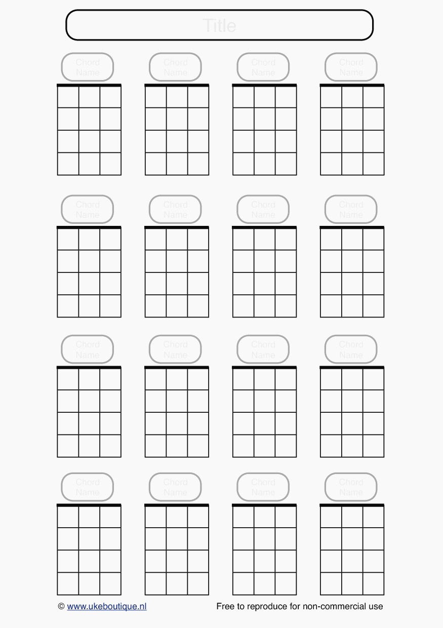 Printable Blank Guitar Chord Chart Printable World Holiday
