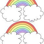 Blank Printable Rainbow Thank You Cards Coolest Free Printables   Free Rainbow Printables