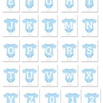 Blue Baby Onesie Shaped Banner Letters Download From Printabletreats   Free Printable Baby Onesie Template