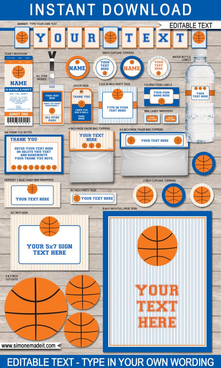 Basketball Invites Free Printable