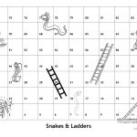 Board Game   Snakes & Ladders   With English Game Questions And   Free Snakes And Ladders Printable