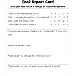 Book Report Cards | Reading | Teaching Toddlers To Read, Improve   Free Printable Grade Cards