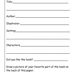 Book Report Worksheets From The Teacher's Guide   Free Printable Book Report Forms