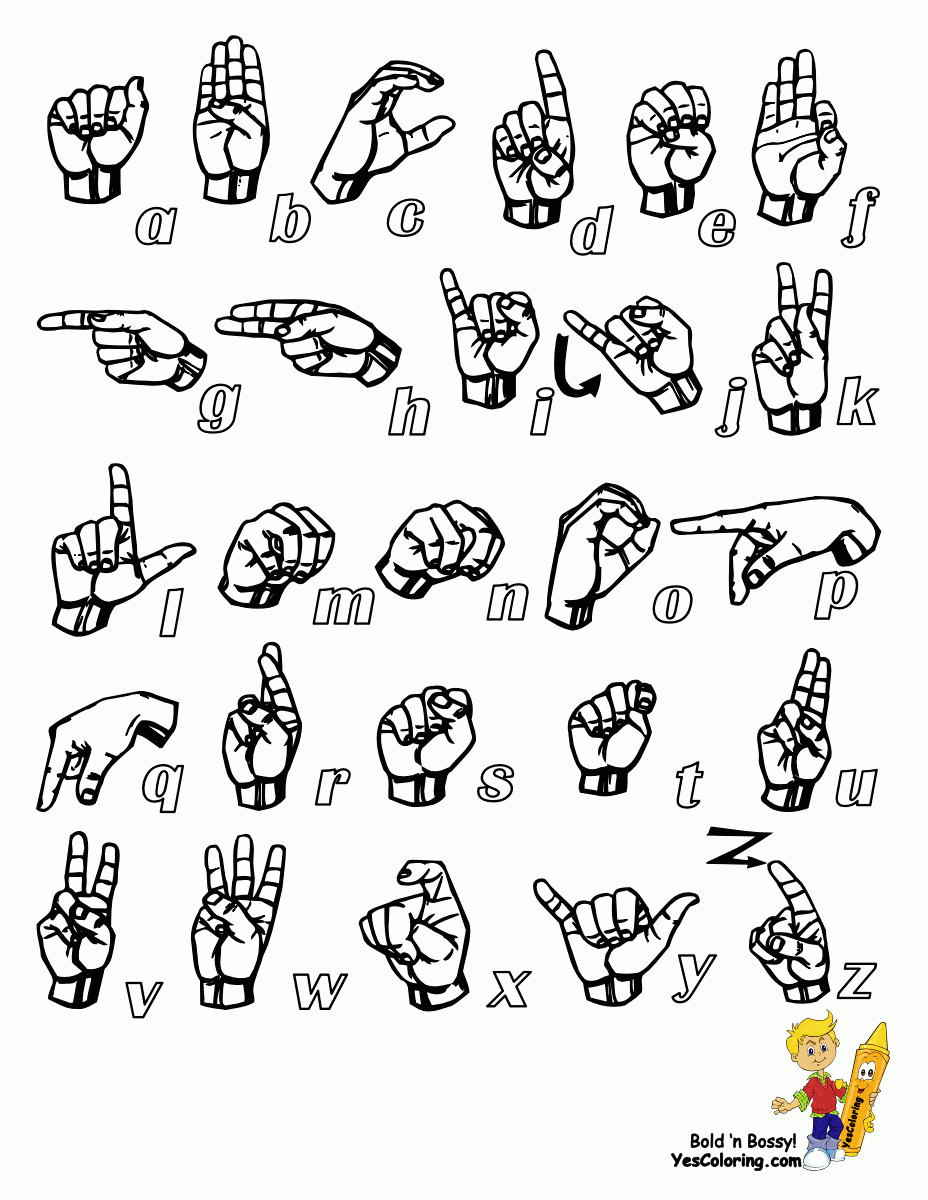 Bossy Learn Sign Language | American Signing |Free | Alphabets - Free Printable American Sign Language Alphabet