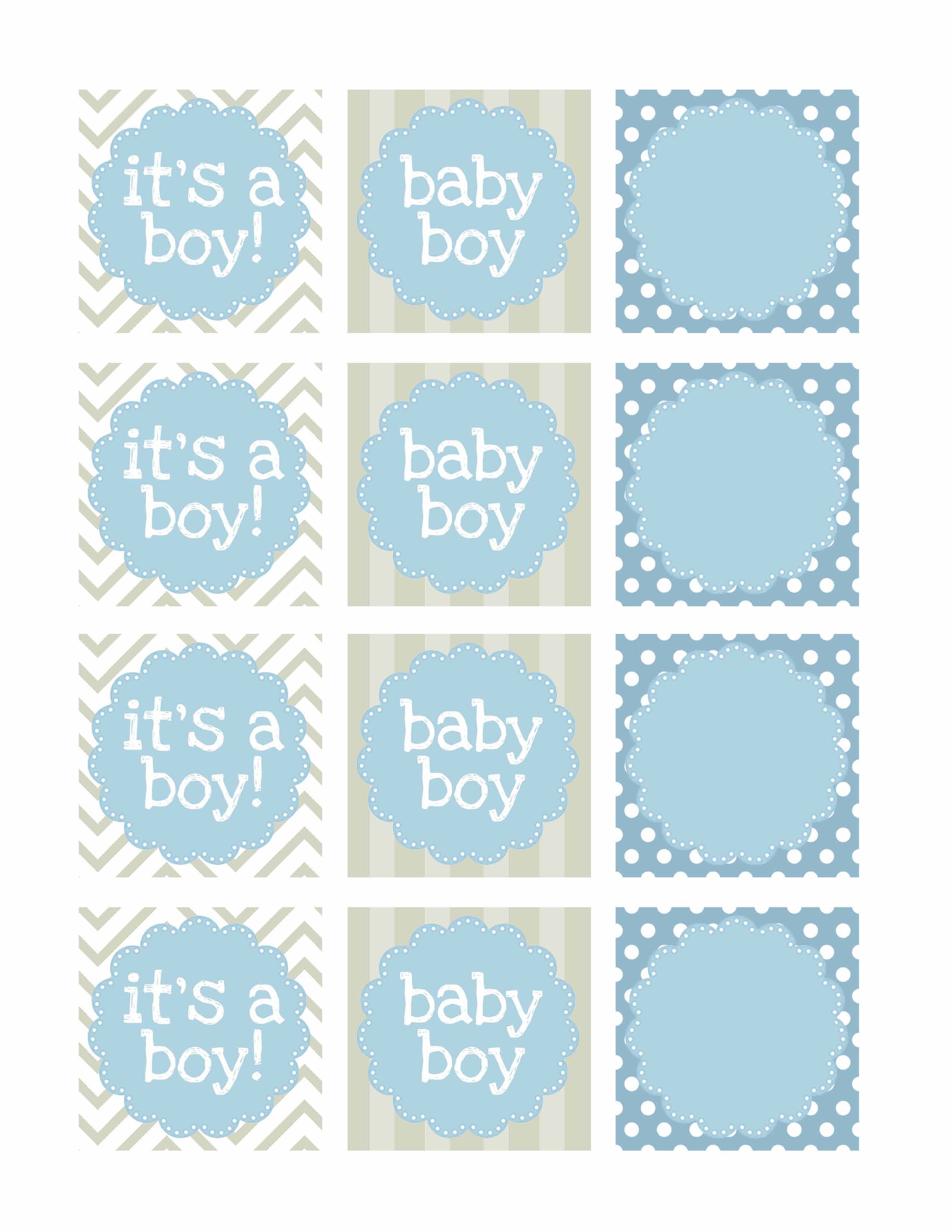 Boy Baby Shower Free Printables | Printable | Návody, Nápady, Tisk - Free Printable Baby Shower Favor Tags