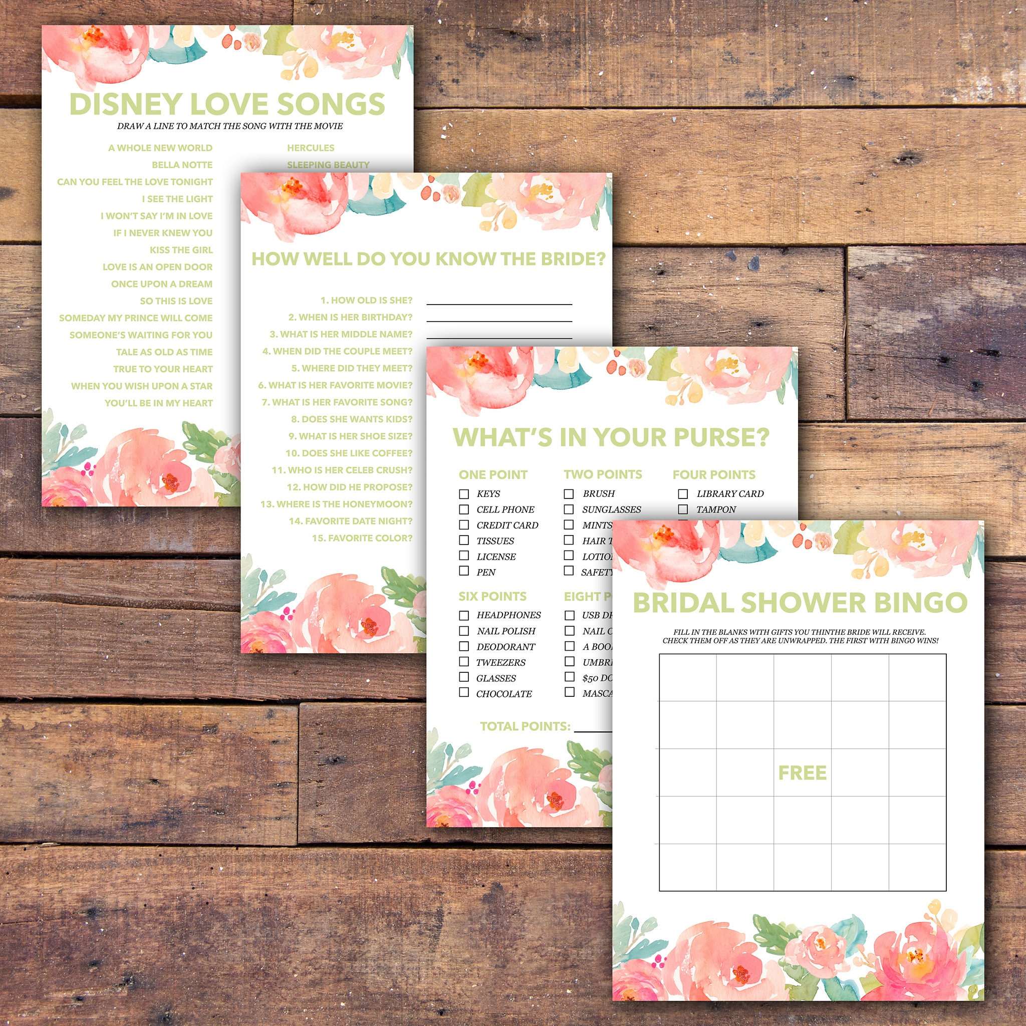 Bridal Shower Games Free Printable - - Samantha Jean Photograhy - Free Printable Bridal Shower Games What&amp;amp;#039;s In Your Purse