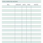 Budget Planner Planner Worksheet Monthly Bills Template Free   Household Budget Template Free Printable