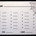 Bunco Score Sheets | The Bunco Score Sheets Using The Bloody Font   Free Printable Halloween Bunco Score Sheets