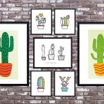 Cactus Art Roundup: 55 Awesome Free Printables • Little Gold Pixel   Free Cactus Printable