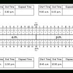 Calculate Elapsed Time – 5 Worksheets – 15, 30, 45, 60 Minutes   Free Printable Number Line To 30