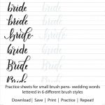 Calligraphy Fonts Practice Sheets Learn How To Do Brush Pen   Modern Calligraphy Practice Sheets Printable Free