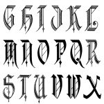 Calligraphy | Old English Calligraphy Alphabet | Tattoo Lettering   Free Printable Old English Letters